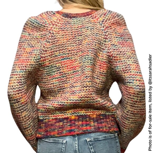Design History Knit Crewneck Sweater (Color: Multicolor, Size: XS) - Picture 6 of 9